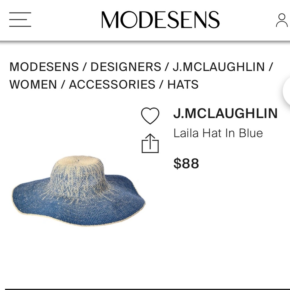 J. MCLAUGHLIN STRAW WIDE BRIM SUN/SUMMER HAT - Picture 10 of 13